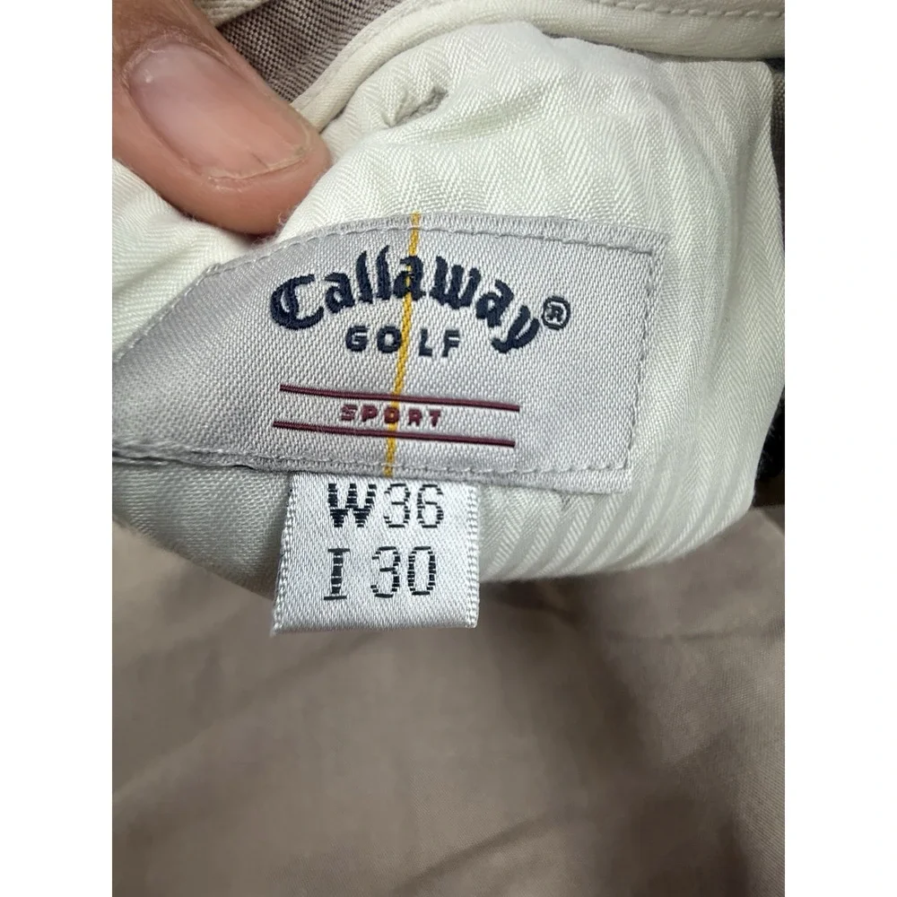 Callaway Straight Leg Performance Golf Pants‎ Tan Beige Mens 36x30